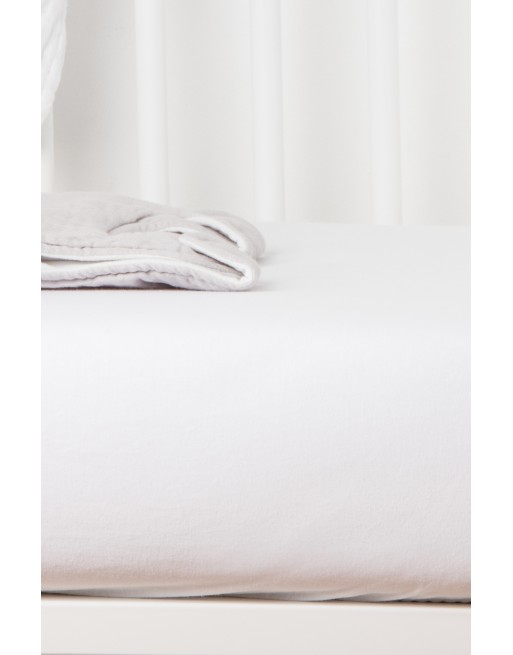 drap housse blanc 70×140 kadolis