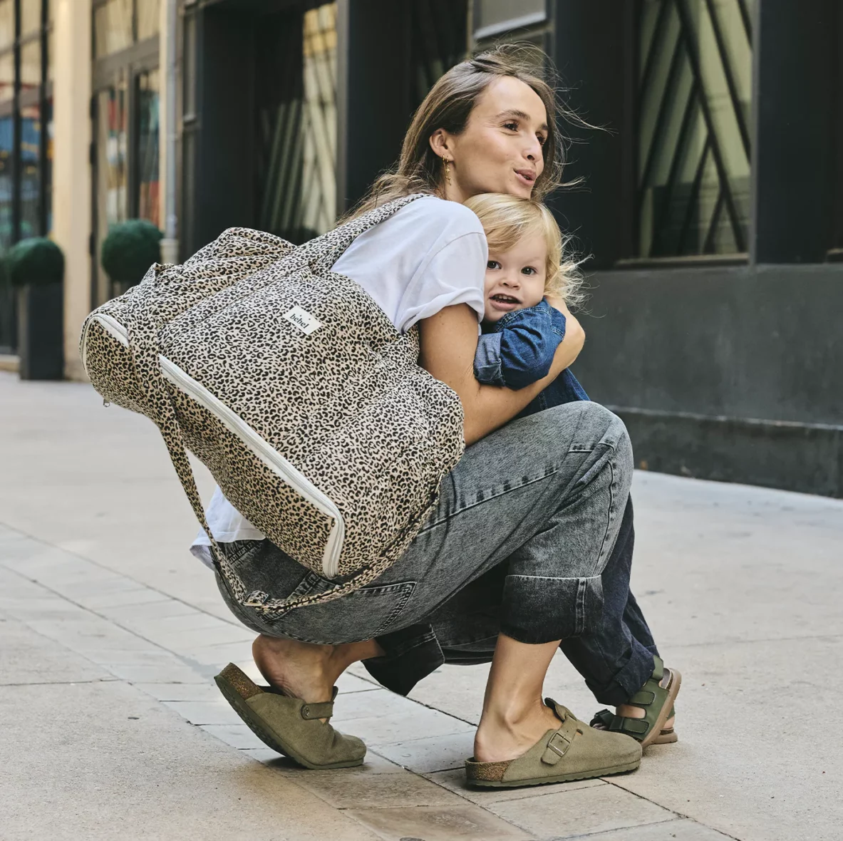 sac à langer 24/48h léopard