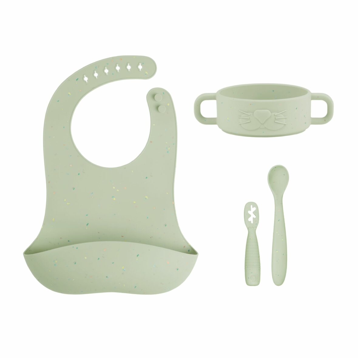 Set repas Babymoov silicone vert